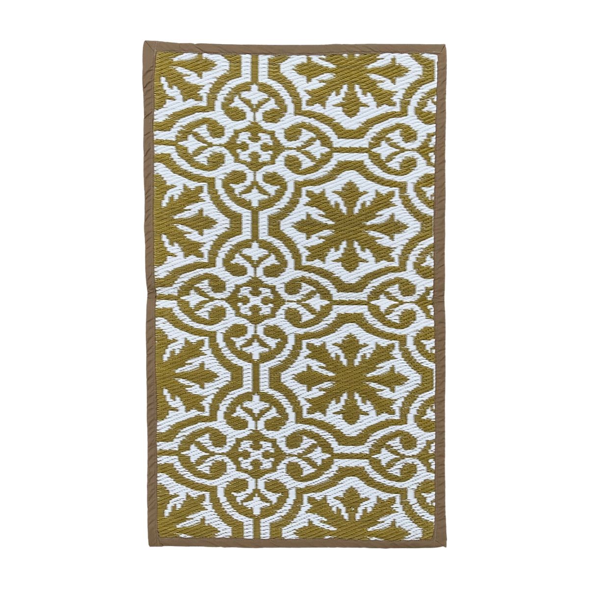Rug It Up Indoor / Outdoor Plastic Rug - Charms Gold - 100 x 60cm
