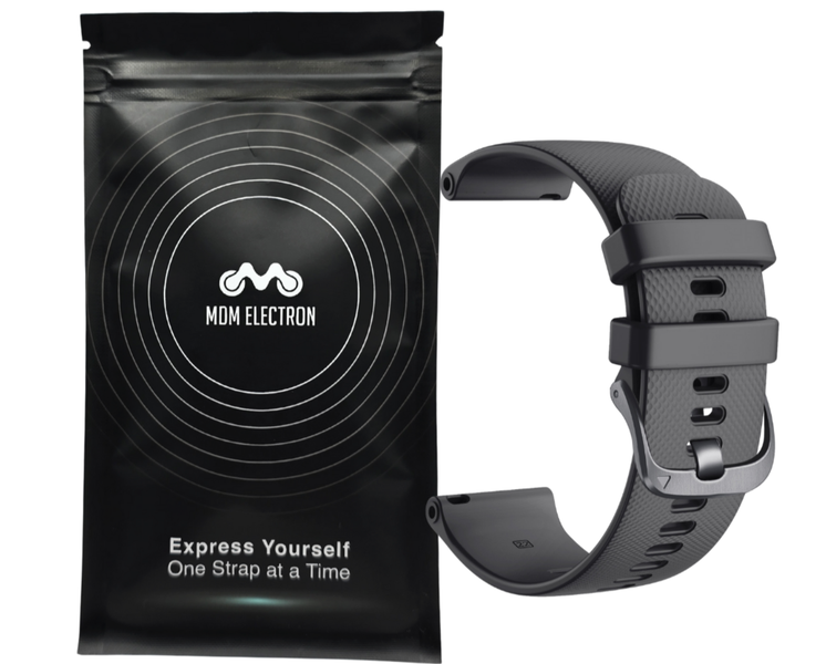 Silicone Sport Strap Compatible with Garmin Vivoactive 4- Black