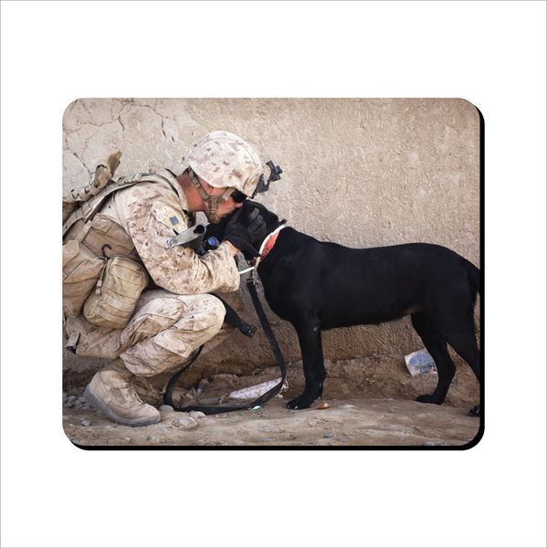 Mouse Pad - Soldier With Dog