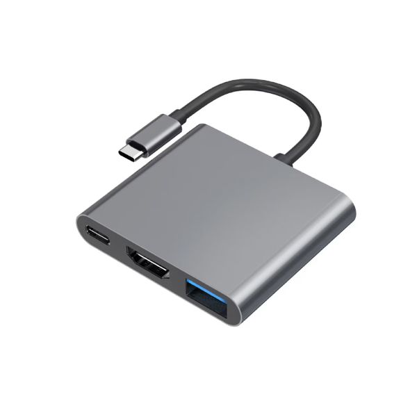 USB-C Hub 3-in-1 Docking Station 4K 60Hz Type-C