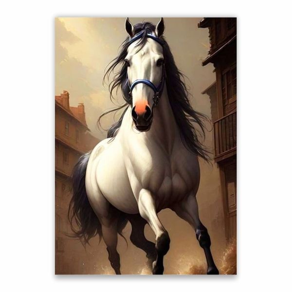 White Horse Sand Poster - A1