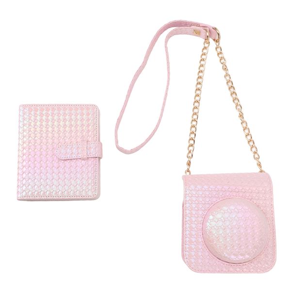 Pink PU case with album for Mini 12