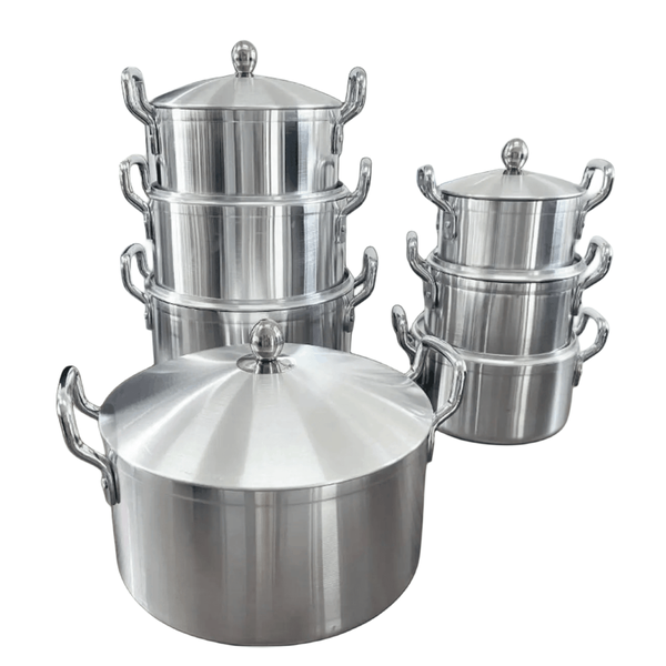 Aluminum Stainless Steel 14 Piece Pot Set-Premium Version