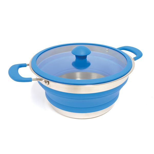 Pop-Up Stainless Steel Cooking Pot - 3L