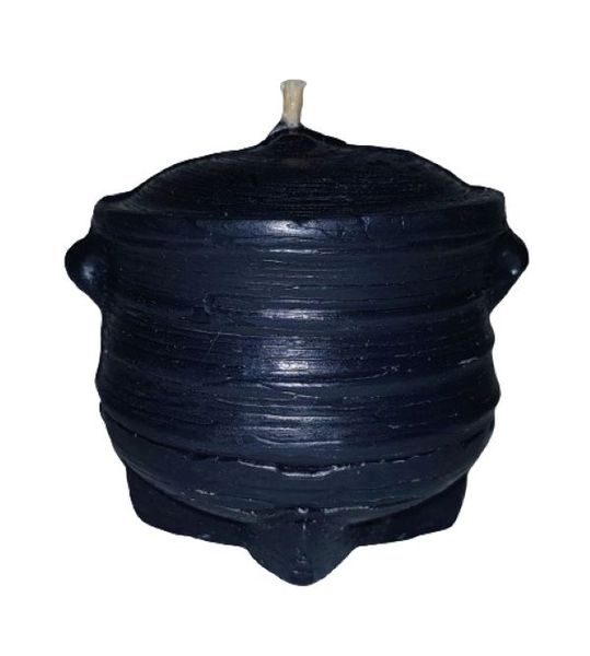 Black Potjie shaped candle