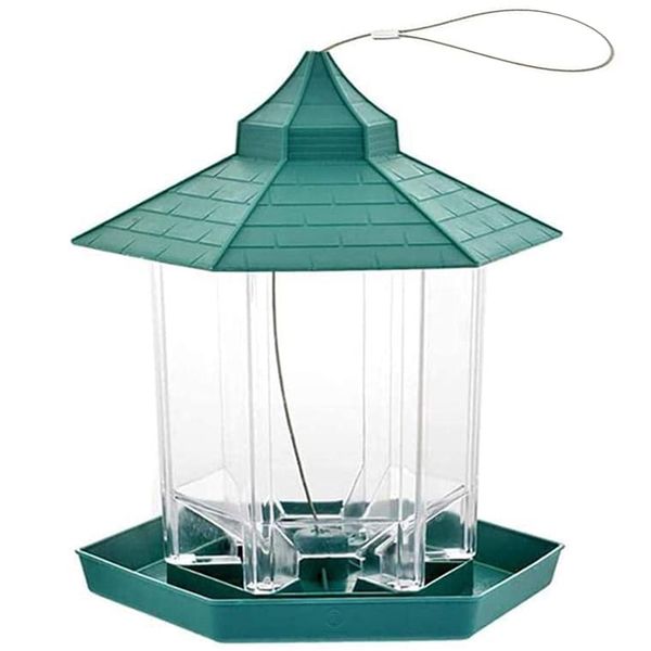 Dezvous bird feeders for outdoor hanging, plastic weatherproof feeders