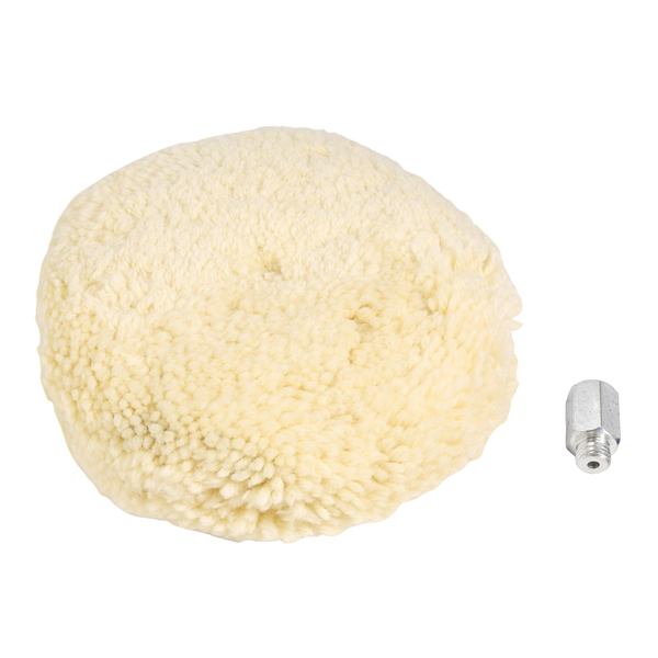 7 Inch Double Sided Wool Polishing Pad Buffing Pad with 5/8 Inch Bolt Wool