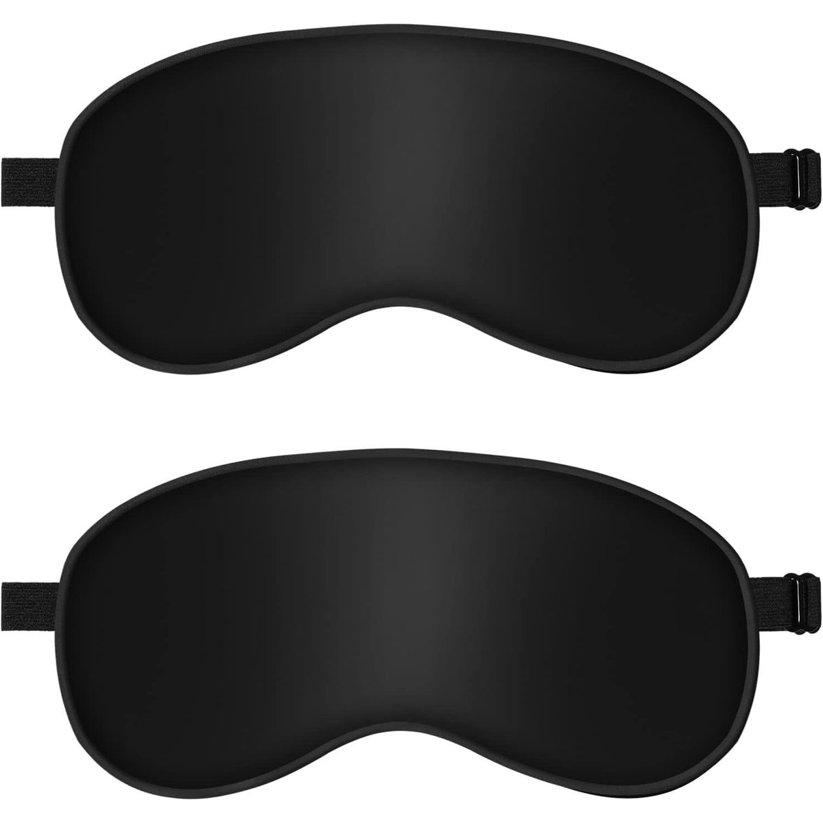 Set of 2 Eye Sleeping Mask, Adjustable, Natural Silk, Ergonomic Shape