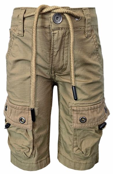 Soviet Caution Boys Cargo Cotton Shorts - Tobacco