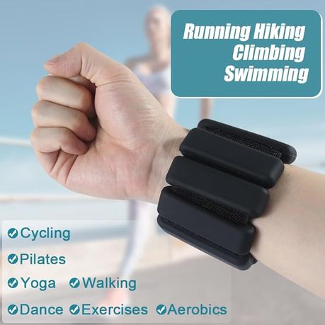 Leg Weights For Women Weighted Ankle Weights 1 Lb Adjustable Ankle & Wrist Weights - 2 X 1lb Silicone Wraps For Fitness For Women Arm Weights Bala Bangles