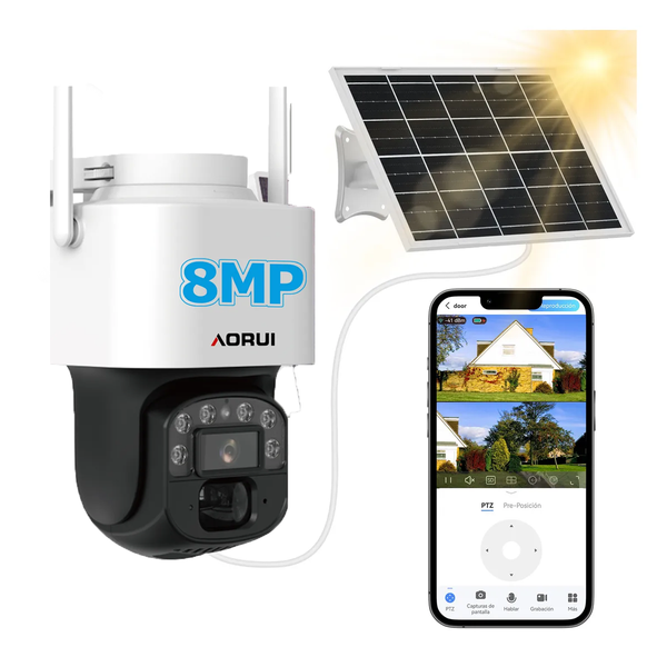 8MP 4G Outdoor Security Cameras with 2.5K Solar Panel