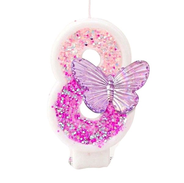 Butterfly Birthday Candle Nr8
