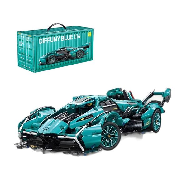 1280 Pieces -1:14 MOC Super Car Model Building Brick, Technik Racing Car