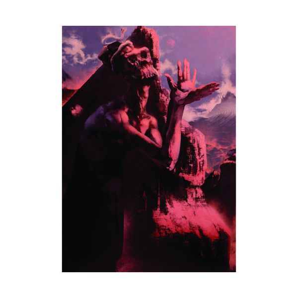 Red Stone Skull - A1 Poster