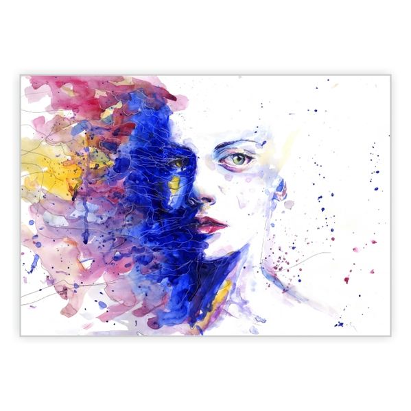 Lady Flowing Hair Art - A1 Poster
