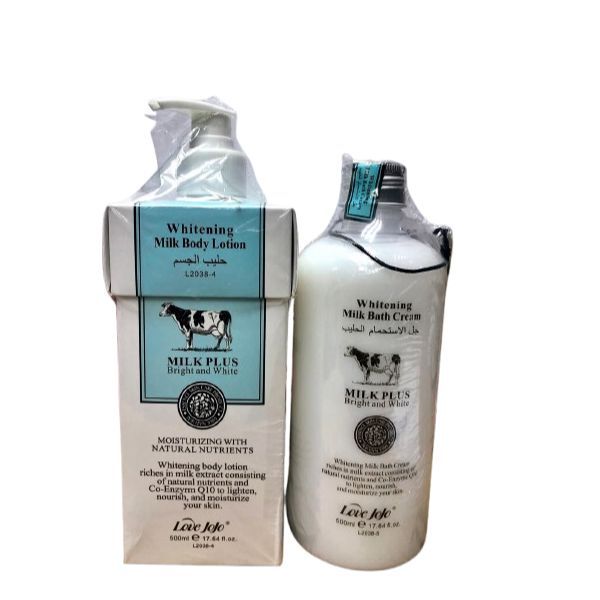 Love JoJo Brightening Milk Bath Cream &amp; Body Lotion Co-Enzyme Q10 (500ml)
