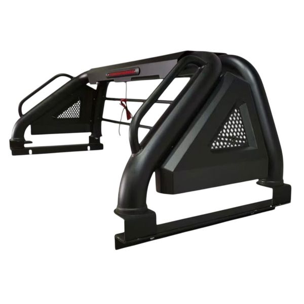 Universal Sports Bar with LED Brake Light - Matt Black