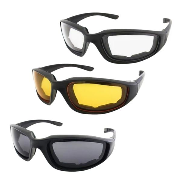 3 Pack Dustproof and Windproof Motocross Goggles with Polarized Lenses