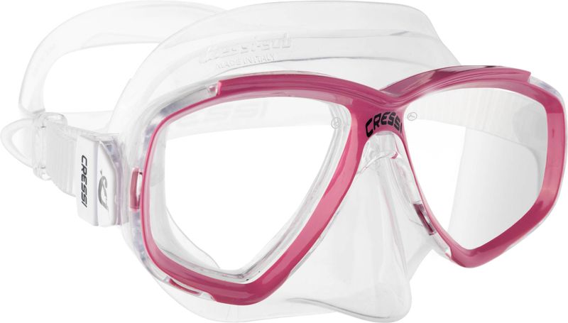 Cressi Perla Mask - Dual Lens Low-Volume Silicone Snorkeling Mask for Adult