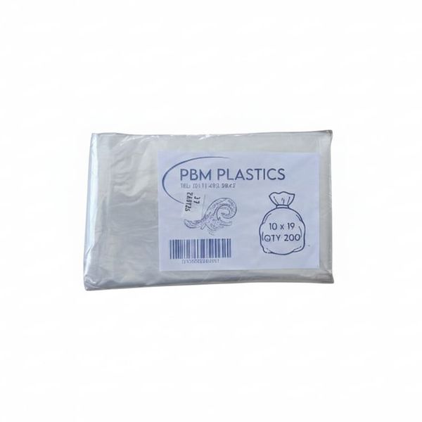 Clear Flat Poly Bags - 10cm x 19cm (8000 Bags) Open Top Plastic Packaging