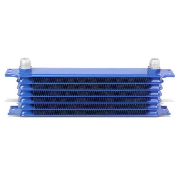 Oil Cooler, 7 Row, Aluminum, Blue, An10