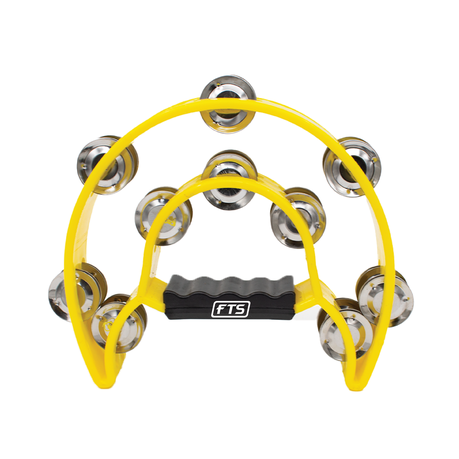 FTS-JT-TX9-20 YL Double Row Tambourine Yellow Image