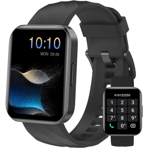 Smart Watch (Answer/Make Calls), 1.8" with 100+ Sport Modes- black