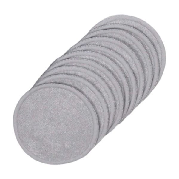 10 Piece Soft Reusable Makeup Remover Pads - Grey