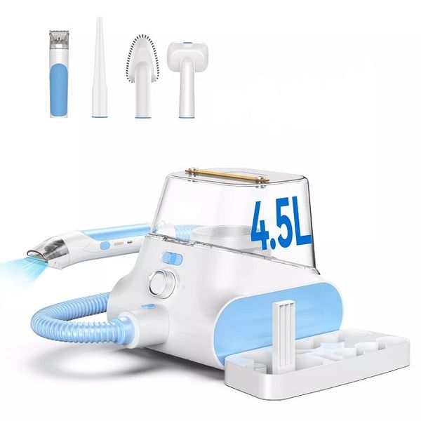 5-in-1 Pet Grooming Vacuum - 4.5L, Ultra-Low Noise for Dogs &amp; Cats