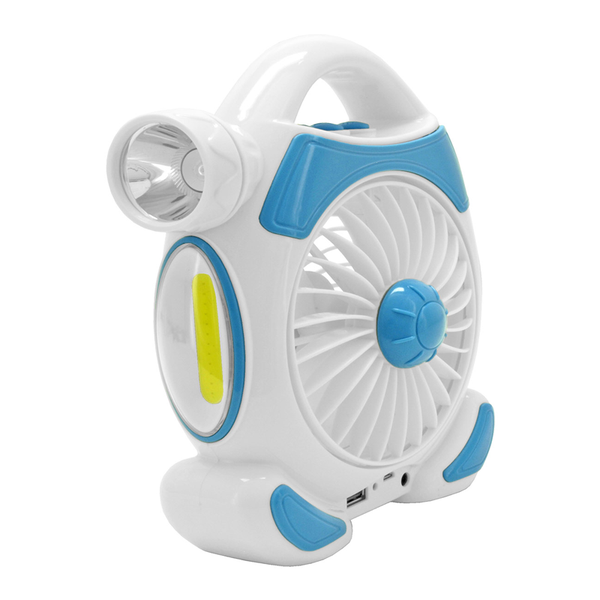 FA-1977 2 in 1 Rechargeable Desktop Fan with Light 2 x COB + 5W LED