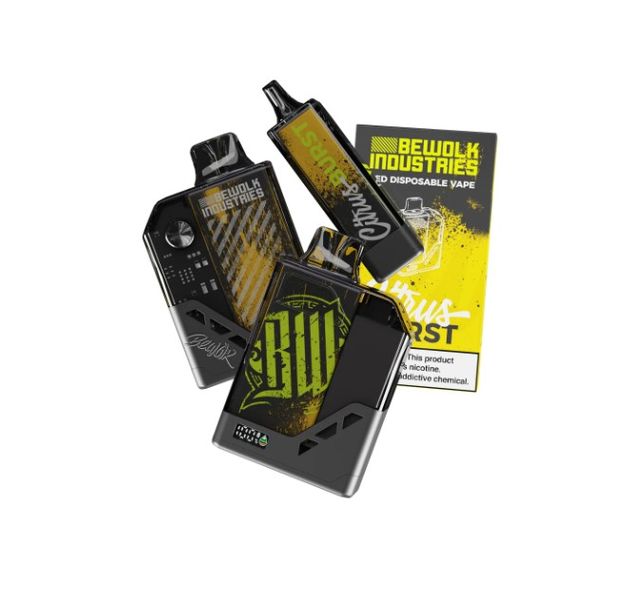 Bewolk LED 6000 Puffs Disposable Vapes - Citrus Burst (Box of 10)