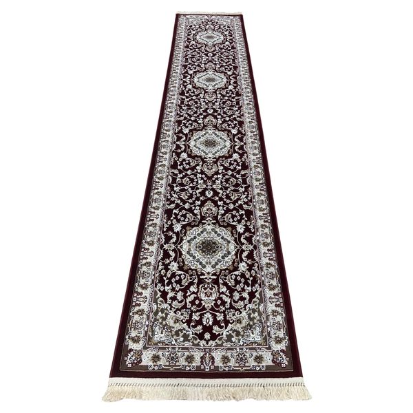 Kashan Persian Machine Woven Runner/Rug - 400 x 80 cm