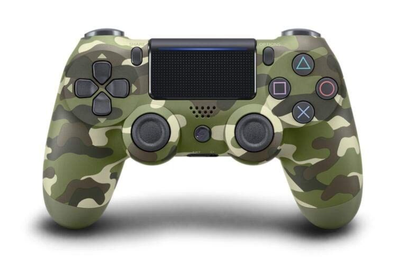 Double Shock Wireless Controller Green Camo - Compatible with PS4/Pro/Slim