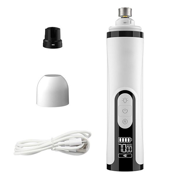 Pet Nail Grinder Cordless with LED Light &amp; 3-Speed Rechargeable