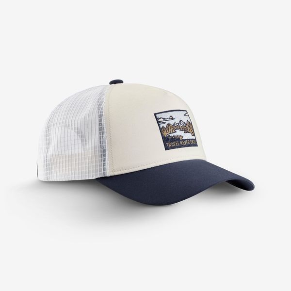 Forclaz Travel 500 Trucker Cap - Beige &amp; Blue