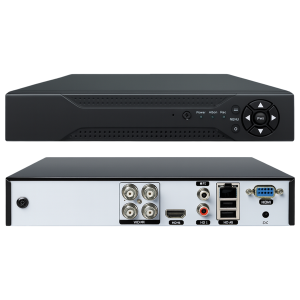 4 Channel DVR Recorder - 1080P, AHD, Remote View via App