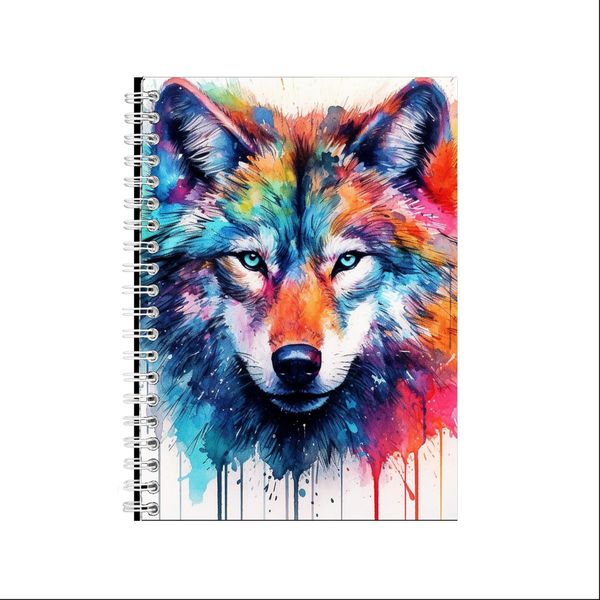 A5 Notebook Watercolour Wolf 2 Book