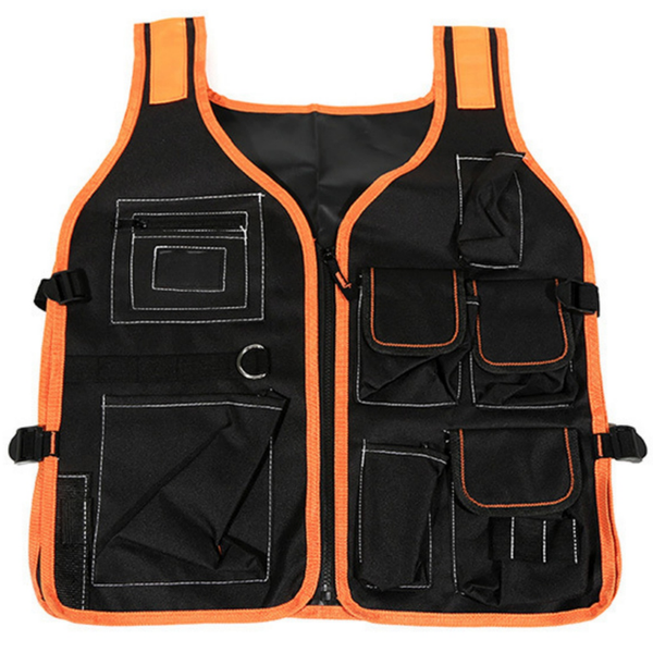 Electrician Carpenter Pouch Bag Safety Vest Tool Vest with Multi Pockets