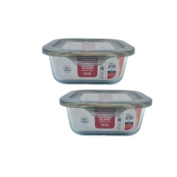 Borosilicate Food Container - 500ml - 2 Piece