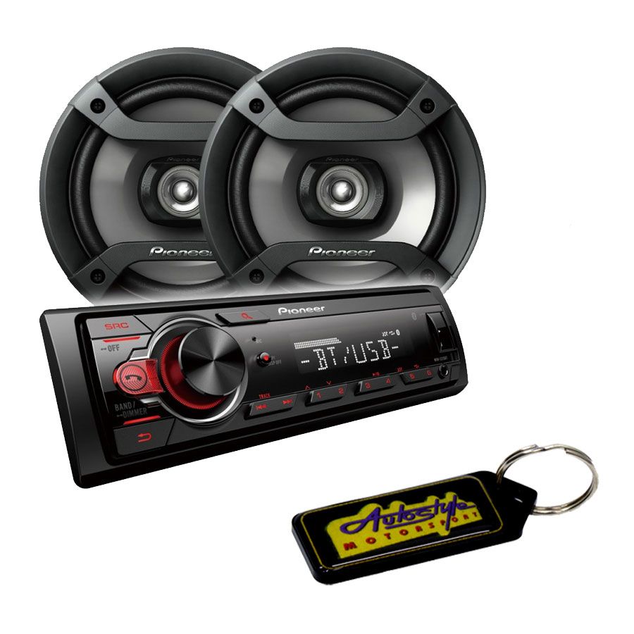 Pioneer Media Player with USB/Bluetooth & 6.5" Speakers & Gel Key
