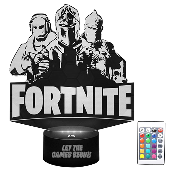 Let The Games Begin' Fortnite Smart LED Illusional Lamp Light