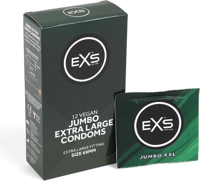 EXS Jumbo Extra Large Condoms - 12 Pack