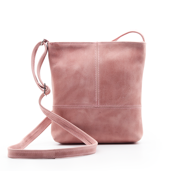 Sproose - Genuine Leather Simple Sling Bag - Pink