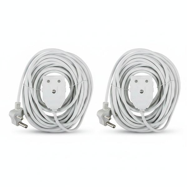 Nexus 20m Extension Cord 1.0mm 10A for Home and DIY Use - 2 Pack