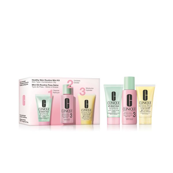 Clinique Healthy Skin Routine: Mini 3-Step Kit For Combination Oily Skin