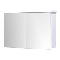 Bathroom Mirror Cabinet - Medicine Cabinet - 2 Door - White