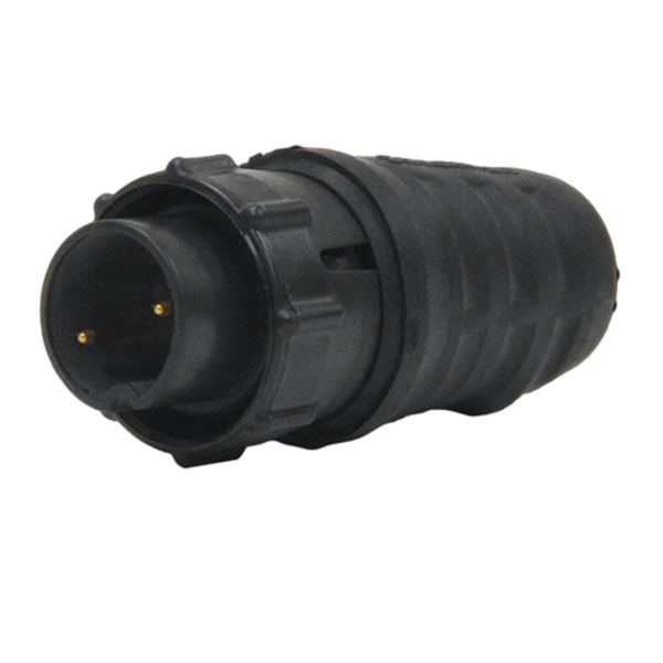 EN3C2MX EN3 2-Pin Male Cord Connector, Gold, IP68, Solder Cup, Bayonet