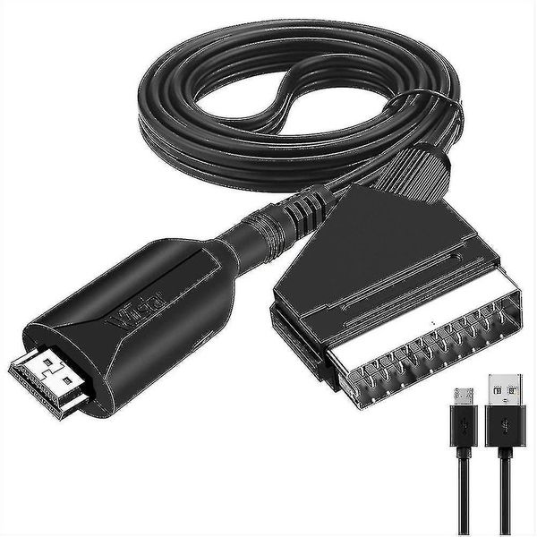 New Style Hdmi To Scart Cable 1 Meter Long Direct Connection Convenient Conversi