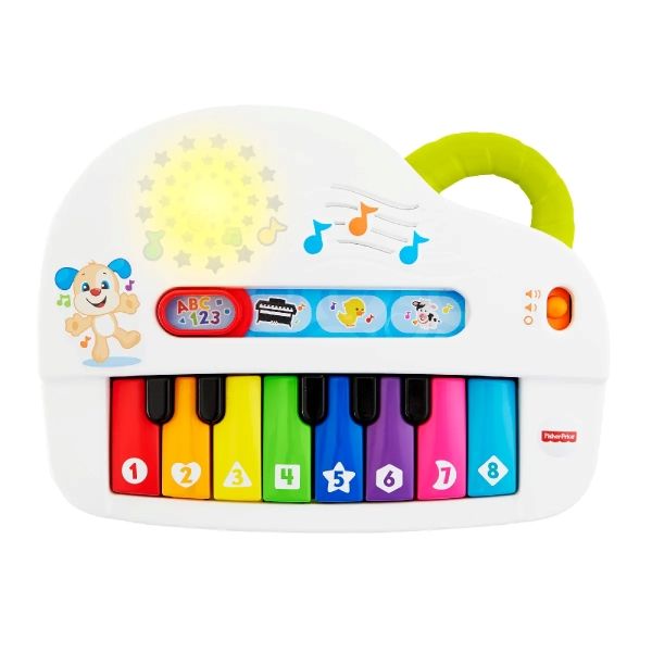 Silly Sounds Light-Up Piano - take-along toy piano with lights, real music