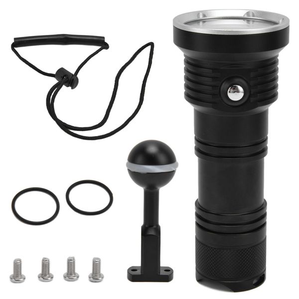 12LED IP68 10000LM 3 - Color 5 - Mode Aluminum Flashlight
